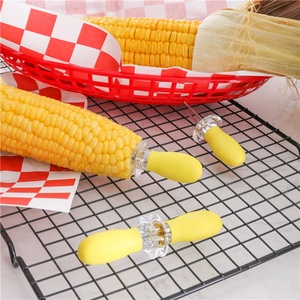 Hot Bán <span class=keywords><strong>BBQ</strong></span> Công Cụ Kích Thước Lớn Ngô Chủ Set Cho 8 Mảnh Xiên <span class=keywords><strong>BBQ</strong></span> Nướng Silicone Xử Lý Ngô Ngã Ba Cho Thịt Trái Cây Ngã Ba - Product Image 5