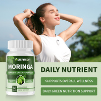 Kapsul Ekstrak Daun Moringa Ausreson Laris Manis Bubuk Daun Moringa Murni Alami Kapsul Moringa