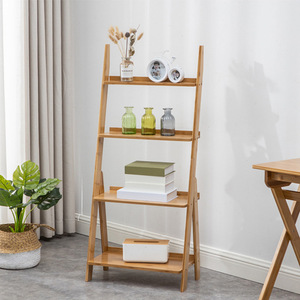 Estante de Almacenamiento de Bambú de 4 Niveles, Organizador para Sala de Estar o Dormitorio, Diseño Ecológico que Ahorra Espacio - Product Image 1