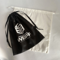 Sacs à poussière en satin de soie imprimés sur mesure avec cordon de serrage pour sacs à main en tissu, sous-vêtements, casquettes, chaussures, sèche-cheveux, emballages de luxe, sacs cadeaux