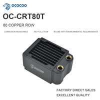 CRT80T Intercambiador de Calor de Tubo Aletado de Cobre Personalizado para Sistemas de Enfriamiento de Agua de Enfriadores Industriales, Estética Médica y Computación con GPU