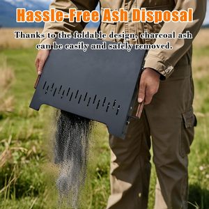 Barbecue pliant portable pour camping, grill de table pour barbecue extérieur avec sac de transport pour camping, pique-nique, emballage pour vente par correspondance - Product Image 5