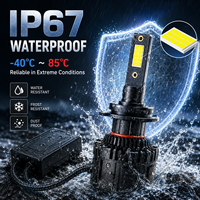 Ampoule de conversion de phare LED SFIDA V18 12000LM haute puissance avec refroidissement par ventilateur, 3 tubes en cuivre, IP67, éclairage automobile, phare LED