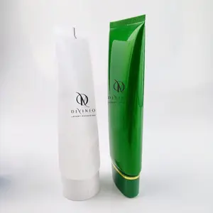 Emballage de cosmétiques et de soins de la peau marque privée 120g lait nettoyant aux acides aminés tube cosmétique en plastique PE tube de crème douce ovale