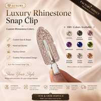 Pinces à cheveux latérales de luxe personnalisées Ume Factory en strass et cristal, faites à la main, scintillantes, entièrement serties de diamants, en acétate sans pli