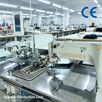 Nouvelle machine à coudre industrielle entièrement automatique pour l'attache des poches de jeans et la couture en point noué avec moteur intégré