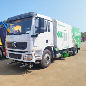 Camión barredor Shacman 4X2 de 260 hp y 15 metros cúbicos, barredora de calles, camión de limpieza de carreteras en venta. - Product Image 1