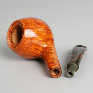 Muxiang Wooden Tobacco Pipe Bent Shape 9mm Filter Solid Wood Men's Retro Smoking Pipe - Product Image 4