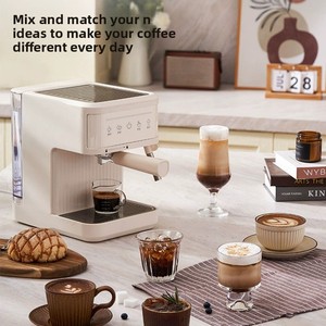 Machine à café <span class=keywords><strong>italienne</strong></span> pour la maison, 20 bars de pression, 2 <span class=keywords><strong>tasses</strong></span>, machine à expresso semi-automatique intelligente pour le bureau - Product Image 3
