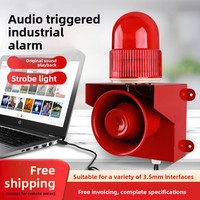 JZCN Audio Trigger Durable Portable Sound Light Alarm 220V Fault Indicator Warning Voice Amplifier Horn 120dB
