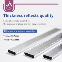Barre d'espacement en aluminium IGU non pliable, soudée haute fréquence, 6-27A, 0,25 mm, pour vitrage double, fenêtres à double vitrage, verre isolant