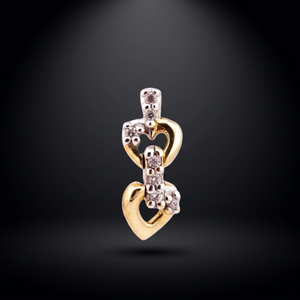 Extra Quality 18K Gold Plated Heart Diamond Charm Pendant P-4935 for Women's Jewelry in Stock <b>Cute</b> - Product Image 3