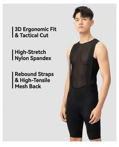 Cuissard de cyclisme de compétition de qualité supérieure, grande taille, unisexe, avec coussin de selle en chamois importé d'Italie et absorption des chocs - Product Image 5