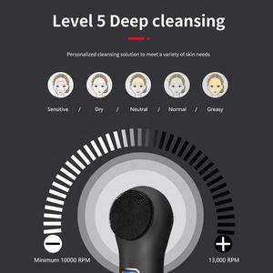 Brosse nettoyante visage 2 en 1, exfoliante, anti-points noirs, aspiration, nettoyage en profondeur des pores, brosse de lavage du visage, brosse nettoyante faciale imperméable - Product Image 4