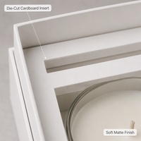 Boîte cadeau rigide personnalisée pour bougies et parfums d'ambiance, avec couvercle et base en deux parties et insert découpé, vente en gros directe usine