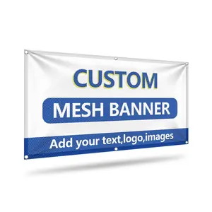 Fabrikanten Op Maat Pvc Flex Vinyl Logo Banner Mesh Hek Banner Podium Outdoor Printborden