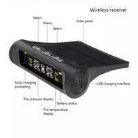Système de surveillance de la pression des pneus T321 pour voiture, charge solaire, écran LCD numérique HD, alarmes automatiques, capteurs externes sans fil