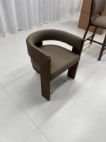 Fauteuil d'appoint moderne en bois massif courbé, sur mesure, rembourré, pour hôtel, villa, salon