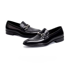 Mocassini da <span class=keywords><strong>Uomo</strong></span> in Pelle Pieno Fiore EDM/OEM, Slip-On con Punta Affusolata, Stile Invernale Britannico Vintage, Finitura Anticata Dipinta a Mano - Product Image 6