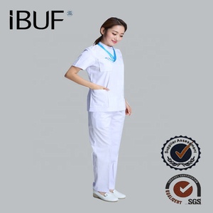 Divisa da Infermiera in 3 Colori: Camice + <span class=keywords><strong>Cappello</strong></span>, Uniforme Medica Ospedaliera - Product Image 3