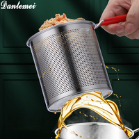 Juego de Sartenes Directo de Fábrica, Olla Anti-salpicaduras, Sartén Redonda, Olla para Freír Profunda de Acero Inoxidable, para Papas Fritas y Pollo