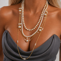 Collier empilable multicouche en perles de verre rétro Kaimei, chaîne de luxe pour femme, bijoux en perles superposées
