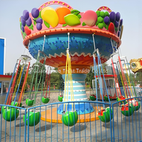 Équipement de parc d'attractions Manèges Carrousel en herbe synthétique Chaise volante à vendre