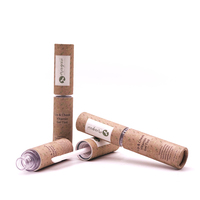 Emballage de cylindre de brillant à lèvres écologique de luxe Boîte de papier biodégradable avec logo personnalisé impression de disparition pour tubes cadeaux cosmétiques