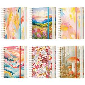 Cuaderno Personalizado de Tapa Dura con Espiral, Esquinas Metálicas, Páginas con Bordes Dorados, Cierre Elástico, Impresión de Diario Personalizado con Espiral Metálica - Product Image 4