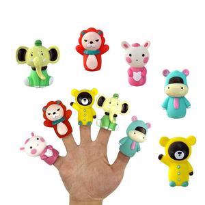 ของเล่นเพื่อการศึกษาของเด็กทารก,ของเล่นแบบมินิการ์ตูนหุ่นนิ้วสัตว์ของเล่นที่มีปฏิสัมพันธ์ผ่อนคลายตุ๊กตาปลายนิ้วซิลิโคนของเล่นตุ๊กตาขนาดเล็ก - Product Image 1