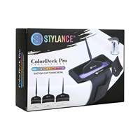 Kit d'outils pour coloration capillaire 3 pièces : pinceaux larges, support en silicone et bol de coloration professionnel de qualité salon
