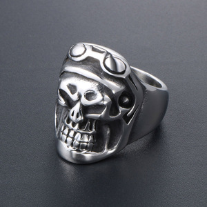 Skull <b>Ring</b> <b>Titanium</b> Steel Men's Index Finger Jewelry Gift SA575 - Product Image 4