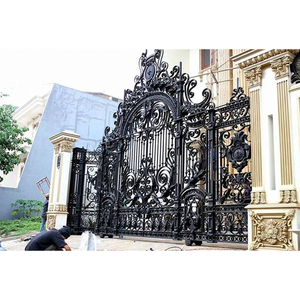 Sang trọng cổ điển Swing wrought sắt cửa cho ngôi nhà và biệt thự mới nhất wrought sắt thiết kế với đúc nhôm đồ trang trí - Product Image 6