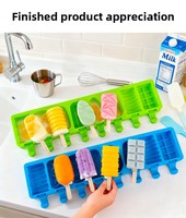 Moule à glace en silicone écologique à 8 cavités, nouveau design DIY, pour la décoration de gâteaux et la pâtisserie