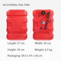 Réservoir de carburant marin 60L 90L grande capacité 16 Gal 24 Gal pour moteurs hors-bord avec capteur