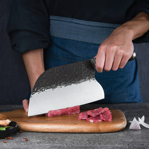 Dao đầu bếp rèn thủ công, thép không gỉ, chuyên thái thịt, chặt xương, xuất khẩu. - Product Image 6