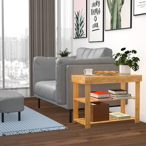 Moderna <span class=keywords><strong>panca</strong></span> in legno di bambù <span class=keywords><strong>con</strong></span> <span class=keywords><strong>scarpiera</strong></span> e ripiano portaoggetti per interni-esterni per soggiorno uso di piccoli spazi - Product Image 5