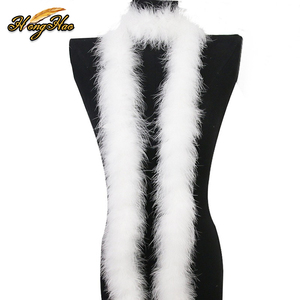 2 metros de espesor esponjoso súper grueso 30g <span class=keywords><strong>plumas</strong></span> de pavo Boa <span class=keywords><strong>Marabu</strong></span> pluma bufanda manualidades decoración para ropa DIY carnaval Decoración - Product Image 2