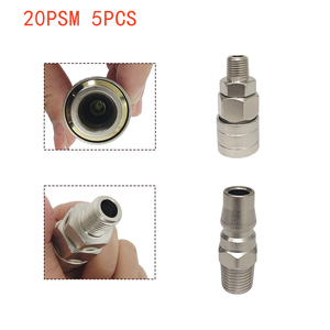 SM PM Steel Self-Locking Hose Coupler <b>Quick</b> <b>Connector</b> for Air Compressors Fittings - Product Image 2