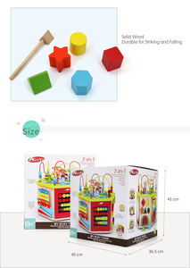 Abacus rotatif <span class=keywords><strong>Cube</strong></span> boîte au trésor éducatif <span class=keywords><strong>en</strong></span> <span class=keywords><strong>bois</strong></span> forme correspondant jouets Instrument de musique pour les enfants - Product Image 5