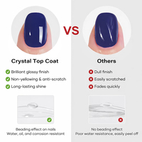 Vernis Gel de Finition Effet Cristal 15ml, Marque Privée, Sans Jaunissement, Sans Résidu, Super Brillant, Vernis Gel Diamant, Gel UV