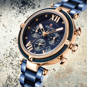 Reloj de Pulsera REWARD Deportivo y Elegante para Mujer, con Caja de Aleación de Lujo, Correa de Acero Inoxidable, Cronógrafo de Cuarzo, Calendario, Clásico y Moderno - Product Image 3