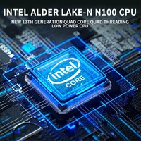 Mini PC HGFRTEE 2025 con Intel de 12.ª Generación, Quad-Core N100, Bajo Consumo, WiFi 5, Soporte para Triple Pantalla, Disco Duro SSD, para EE. UU./UE/Japón, Ideal para Juegos