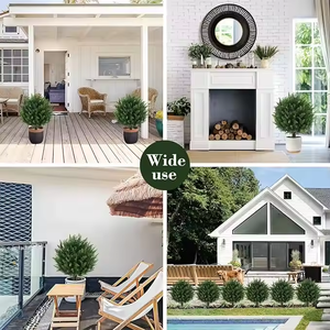 Nhân tạo tuyết tùng bạch đàn gỗ Hoàng Dương cây cỏ với mặt đất Spike tươi tốt màu xanh lá cây Faux thường xanh cây bụi cho trong nhà ngoài trời trang trí nội thất - Product Image 6