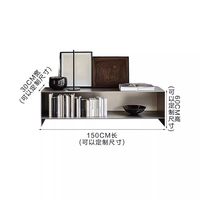 Meuble TV vintage en acier inoxydable, style Bauhaus moderne et épuré, pour salon, avec étagère de rangement, épaissi, petit meuble de maison