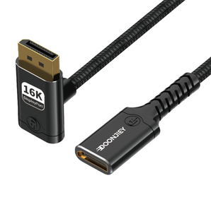 Câble d'extension tressé haute vitesse 16K mâle à angle droit vers femelle pour projecteur, ordinateur, téléviseur, moniteur, ordinateur portable - Product Image 4
