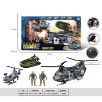 Jouets militaires pour garçons, camion militaire réaliste, hélicoptère, kayak, bateau, moto, figurines d'action, armes, équipements, cadeaux pour enfants