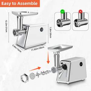 Machine à hacher, trancher et broyer la viande multifonctionnelle pour la cuisine à domicile, broyeur alimentaire, broyeurs à viande électriques automatiques - Product Image 3
