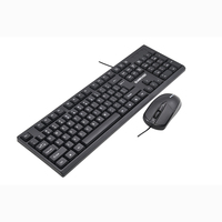Ensemble clavier et souris filaire USB Sunrose T11s Slim Ultra Mince 104 touches pleine taille 3 touches Plug-and-Play pour PC/Ordinateurs portables – En stock