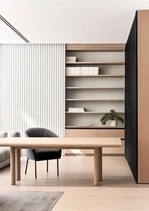 Escritorio de Pared con Librero Delgado y Divisores Ocultos para Papelería, Ideal para Espacios Pequeños, Estudios Individuales o Esquinas de Trabajo Compactas - Product Image 2